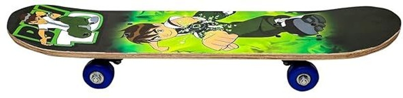 Basha Mall 4 Wheels Mini Cruiser Skateboard, Beginners Longboard Suitable for Kids 2 cm x 6 cm Skateboard(Multicolor, Pack of 1)
