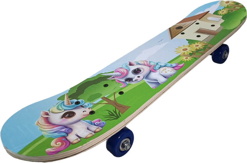 fizz UNICORN SKATEBOARD 23 X 6 INCH 6 inch x 24 inch Skateboard(Multicolor, Pack of 1)