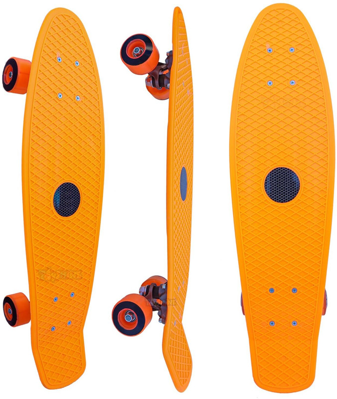 Hiba Collection Junior Polypropylene Skate Boards 17 cm x 10 cm Skateboard(Orange, Pack of 1)