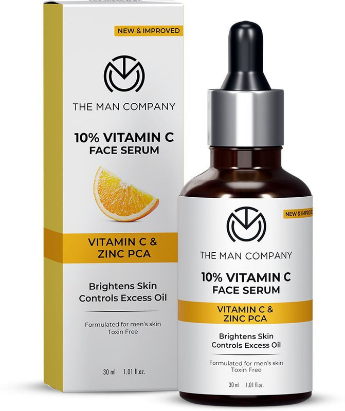 THE MAN COMPANY Vitamin C Face serum with 40% Hyaluronic Acid for Brightening and AntiAging(30 ml)