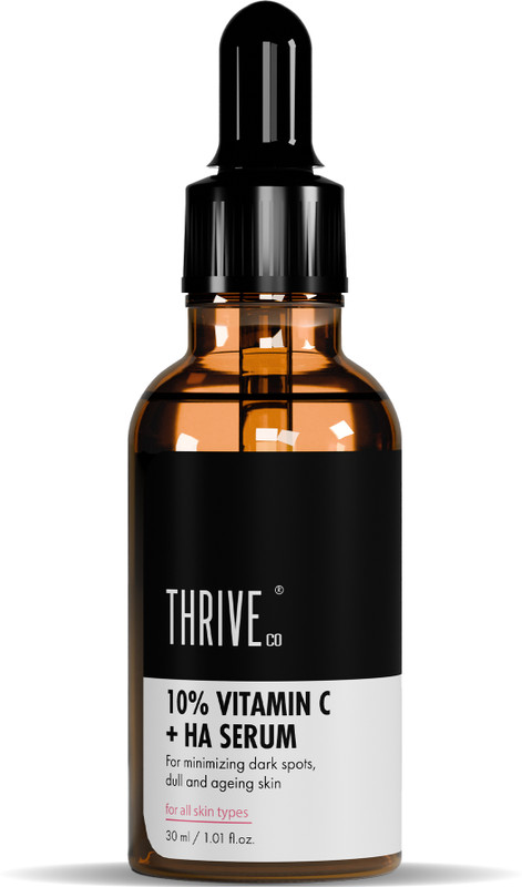 ThriveCo 10% Vitamin C Serum with Hyaluronic Acid | Reduces Dark Spots, Dull & Aging Skin(30 ml)