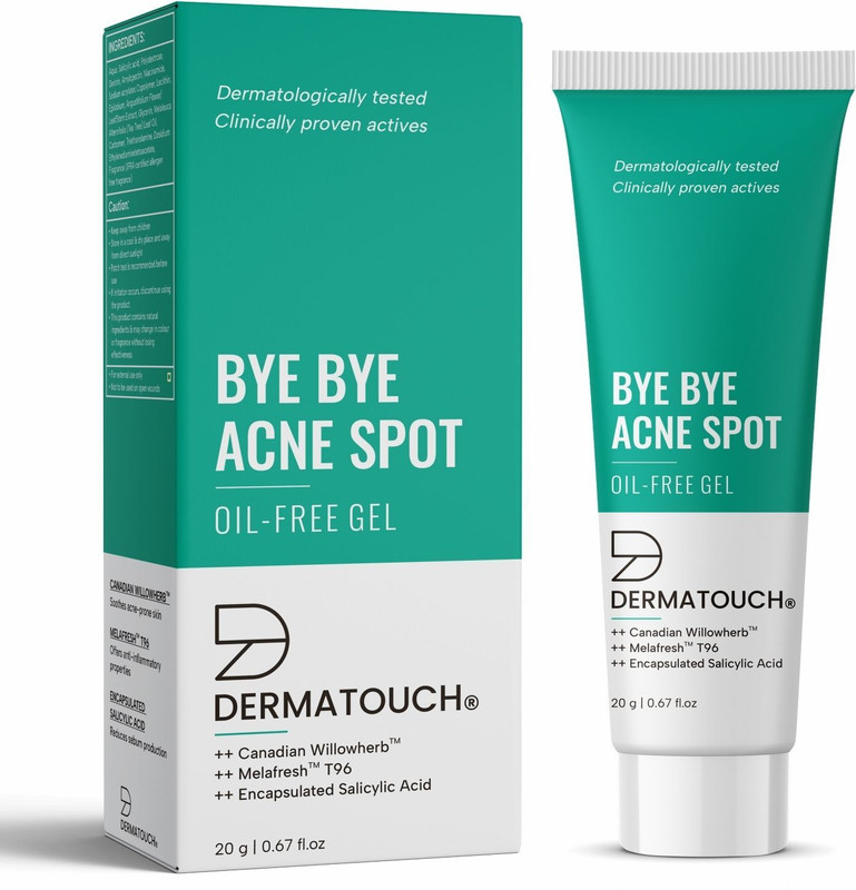 Dermatouch Bye Bye Acne Spot Oil-Free Gel | Pimple Removal Gel | Acne-Prone Skin(20 g)