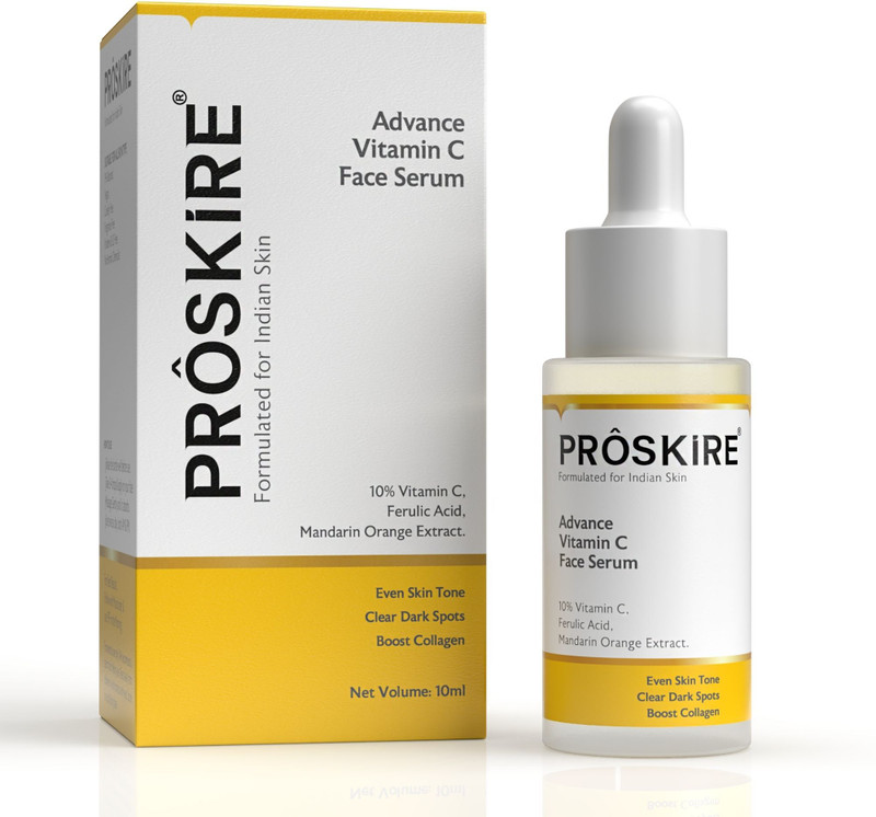 Proskire Advance Vitamin C Face Serum for Dark Spots, Pigmentation, Glow & Clear Skin(10 ml)