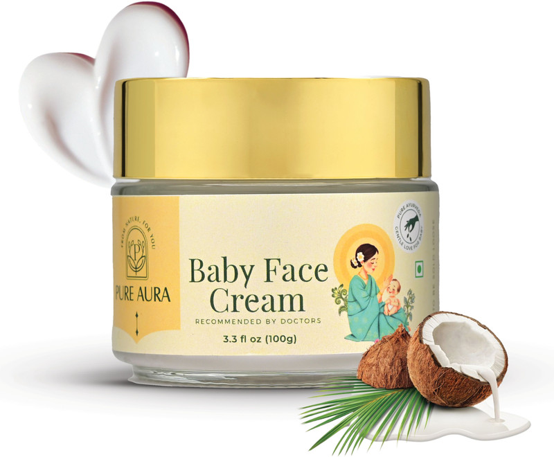 Pure Aura Face Cream 100 gm| Ayurvedic & Organic | Safe for Newborns & Sensitive Skin(100 g)