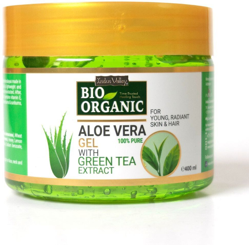 Indus Valley 100% Bio Organic Aloe Vera Gel For Skin Acne, Scars, Dark spots Face & Hair Care(400 ml)