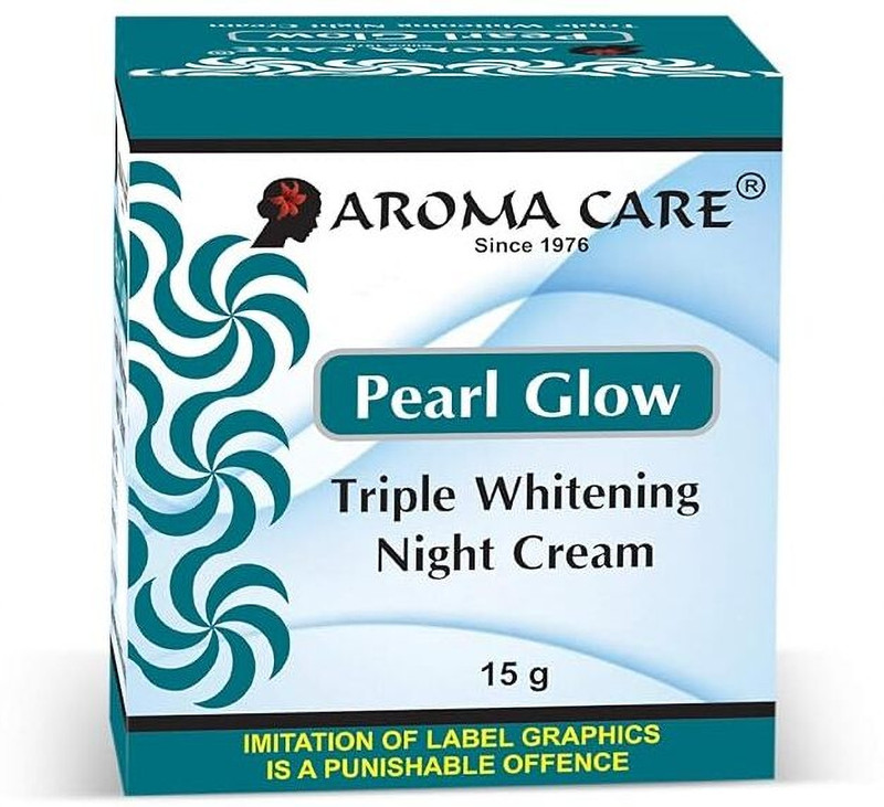AROMA CARE Pearl Glow Triple Whitening Night Cream (Whitening & Brightening Night Cream For Glowing Radiance Skin) For All Skin Type, 15g(15 g)