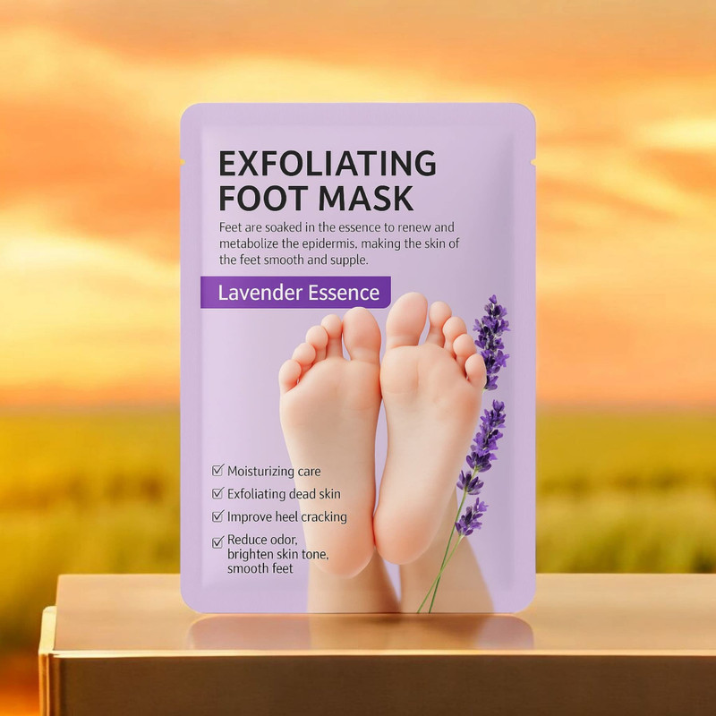 Naosucura Exfoliating Foot Mask - Healing Cracked Heels and Softening Dry Feet Skin Gently
