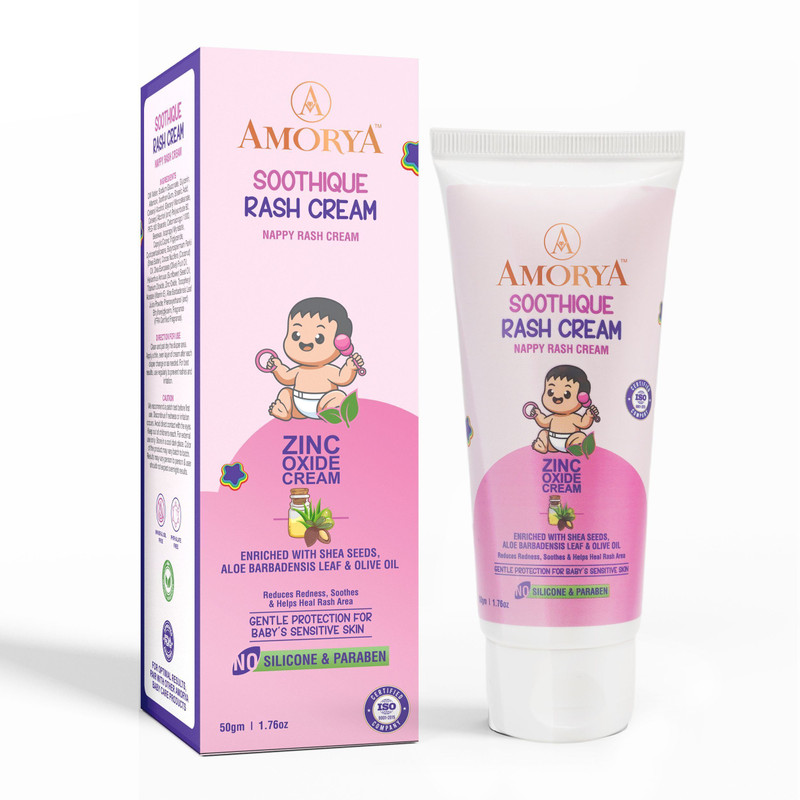 Amorya Soothique Baby Rash Cream | Zinc Oxide Cream | Nappy Rash Cream(50 g)