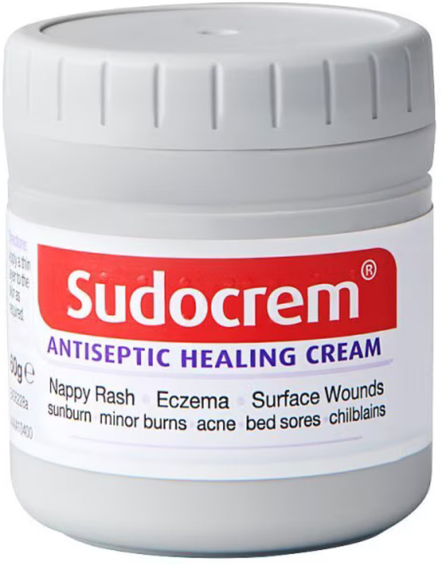 SUDOCREM Antiseptic Healing Cream, UK-Made Cream for Nappy Rash, Eczema, Acne, and Minor Burns(60 g)