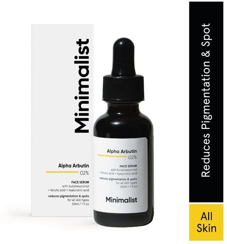 Minimalist Alpha Arbutin 2% Face Serum for Pigmentation, Acne Marks & Dark Spots Removal(10 ml)