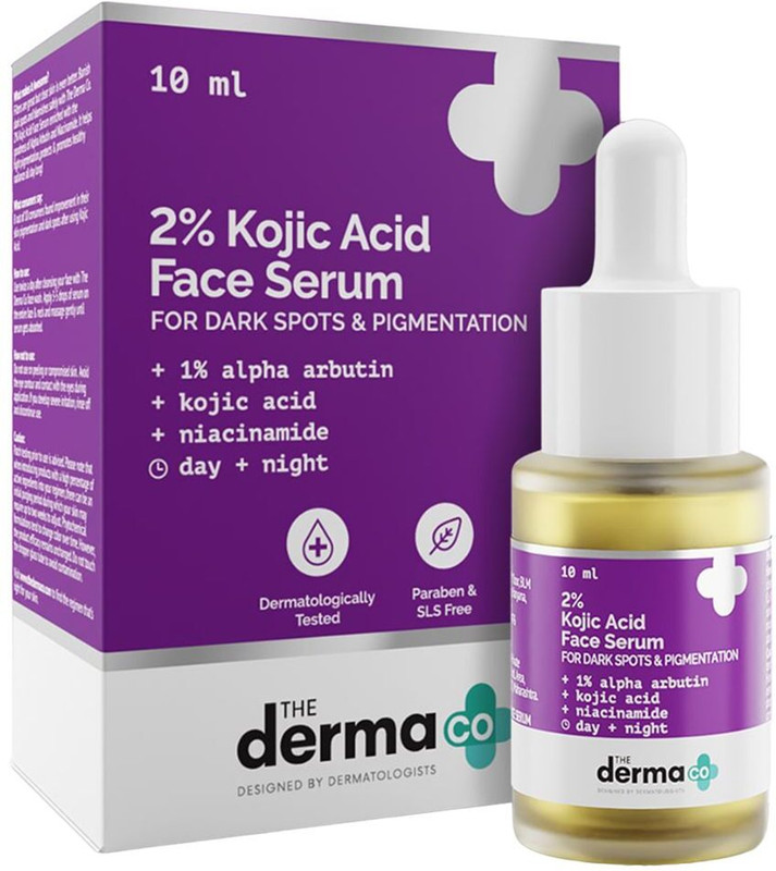 The Derma Co 2% Kojic Acid Face Serum I With 1% Alpha Arbutin & Niacinamide I For Dark Spots, Blemishes & Pigmentation I For All Skin types |(10 ml)