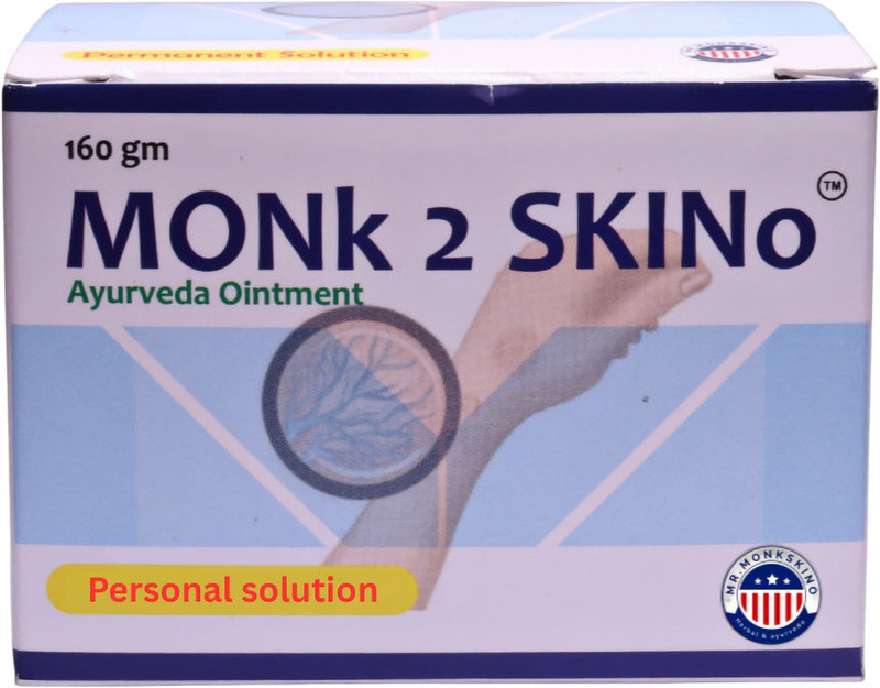 MONk 2 SKINo malam Ayurvedic (Cream) 160g for Ringworm, & Skin recovery(160 g)
