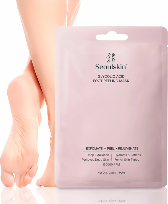 Seoulskin Glycolic Acid Foot Peeling Mask | Deep Exfoliation, Hydration & Softening | 1 Pair(40 g)