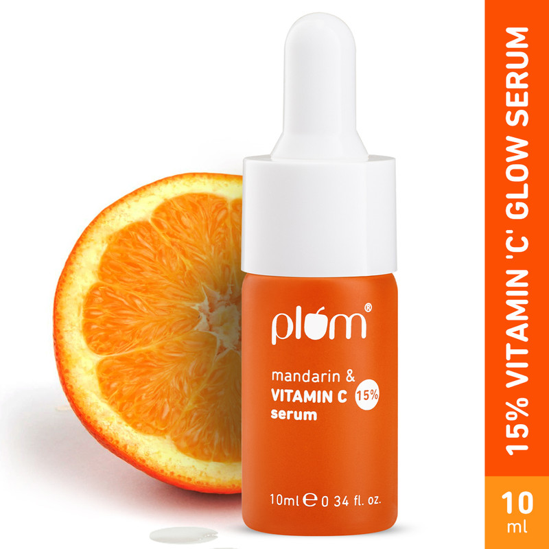 Plum 15% Vitamin C Glow Boost & Dark Spot Fading Serum|Visibly Glowing Skin in 2 weeks|All Skin Types(10 ml)