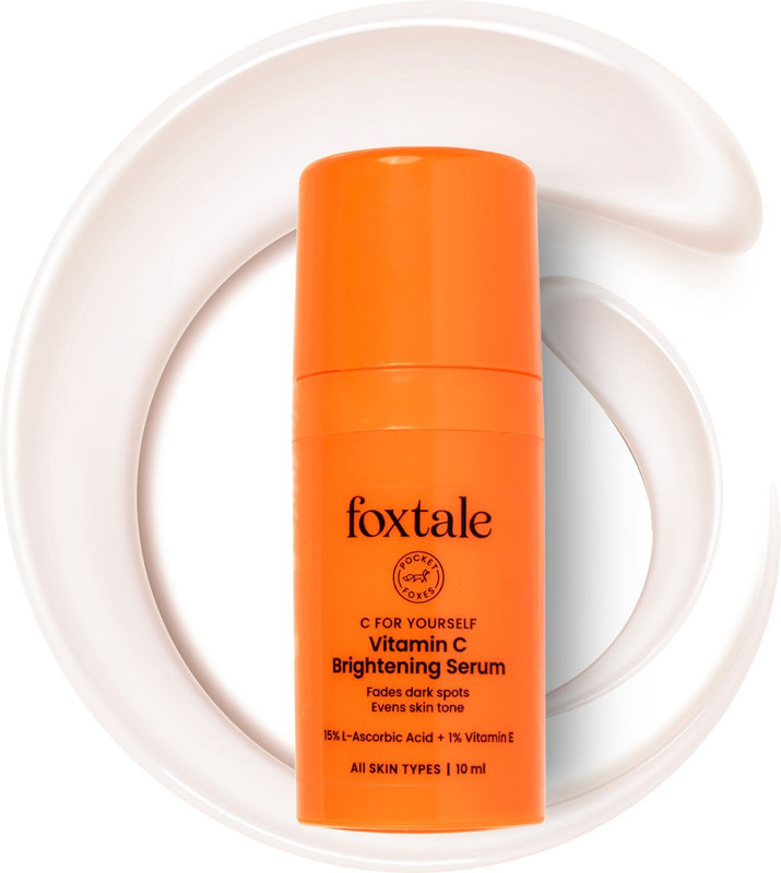 Foxtale 15% Vitamin C Face Serum With 15% L-Ascorbic Acid & Vit E For Glowing Bright Skin(10 ml)