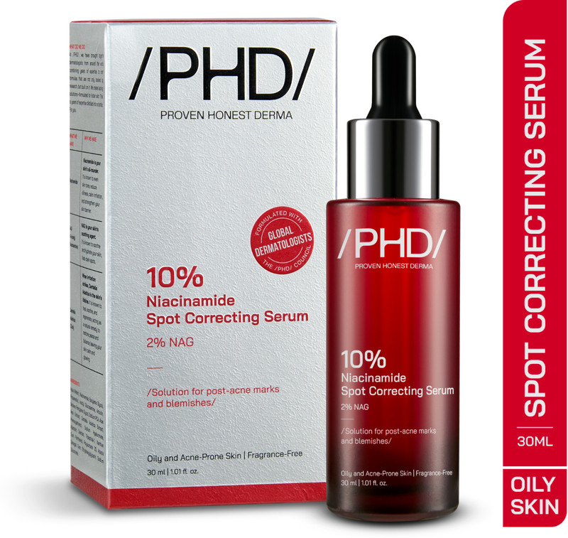 Proven Honest Derma /PHD/ 10% Niacinamide Spot Correcting Serum with 2% NAG I Fades Acne Marks(30 g)