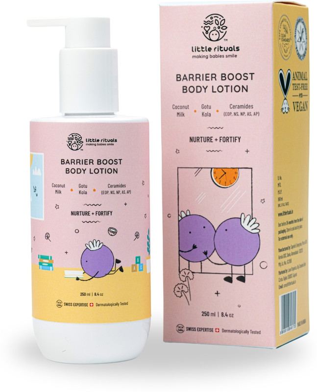 Little Rituals Ceramide Baby Lotion: Moisturizing, Organic, Dermat-Tested, Swiss Tech(250 ml)