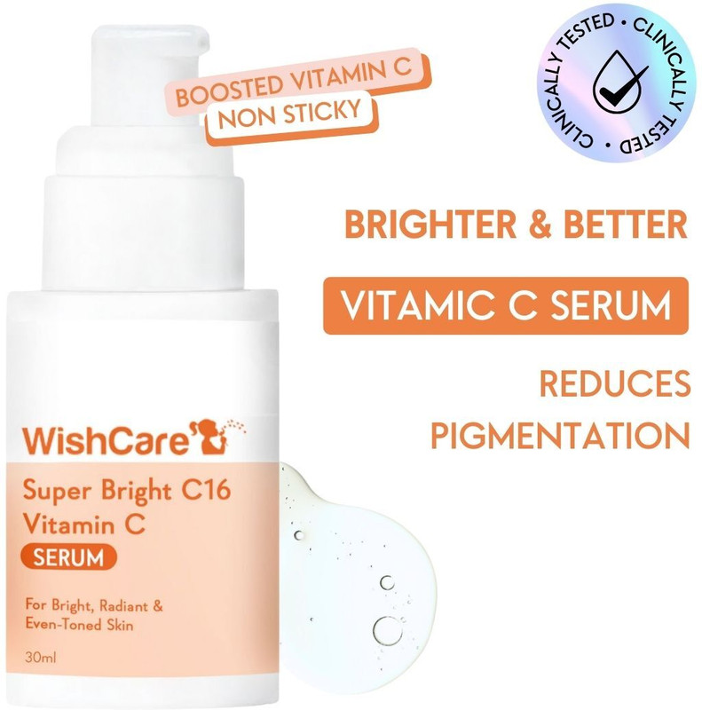 WishCare Super Bright C16 Vitamin C Face Serum For Pigmentation & Dark Spot Reduction(30 ml)