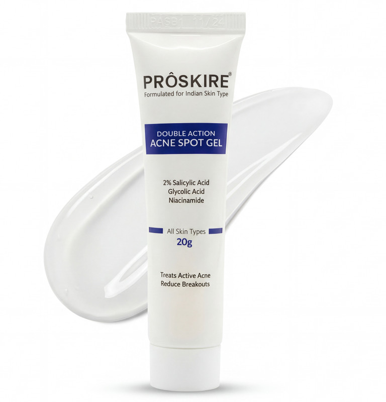 Proskire Double Action Acne Spot Gel For Acne, Pimples, Blackheads, Whiteheads & Oil Control(20 g)