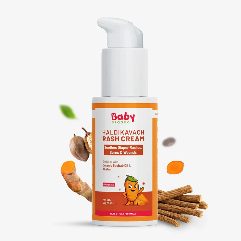 BabyOrgano Ayurvedic Diaper Rash Cream | Faster Healing | Baobab & Khatmi | 0+ Months(50 g)