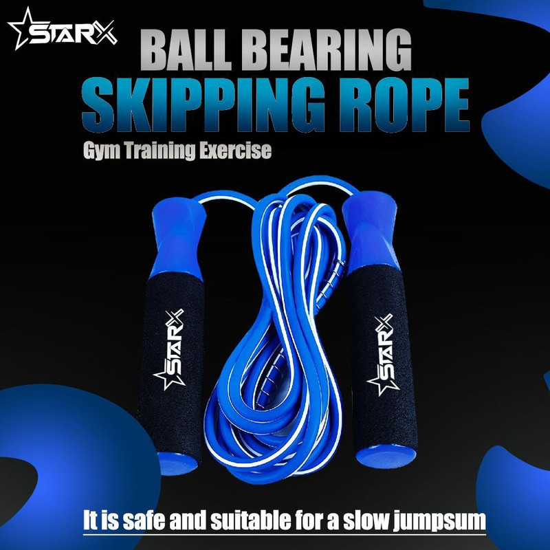 STARX Super Jumper Ball Bearing Skipping Rope(Blue, Length: 274 cm)