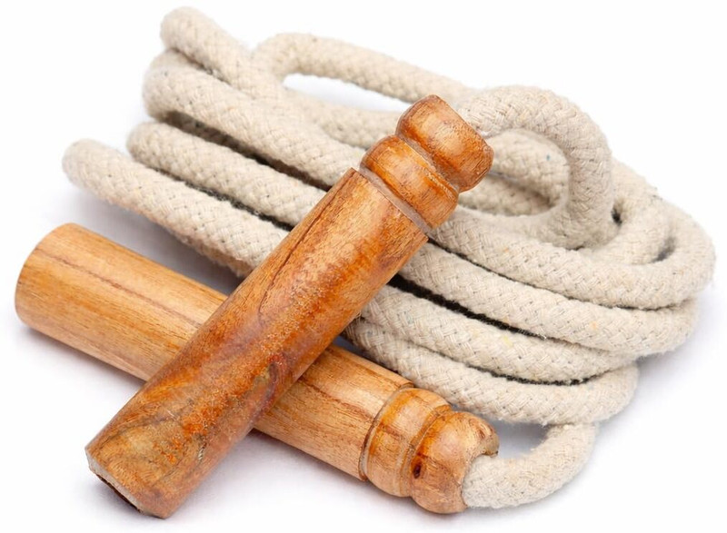 SIPL Cotton Stamina Jumping Skipping Rope, Jumping Trainer,Adjustable Size Freestyle Skipping Rope(White, Length: 274 cm)