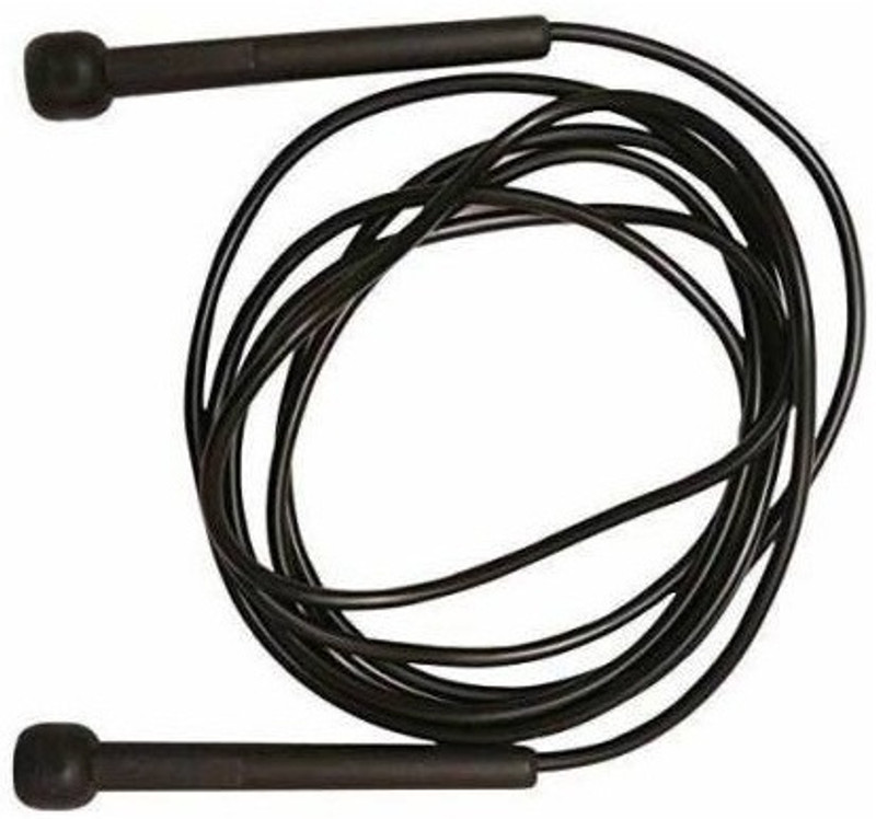 SPORTSHOLIC New Pencil Skipping Rope Black Color For Gym Daily Exercise Freestyle Skipping Rope(Length: 273 cm)