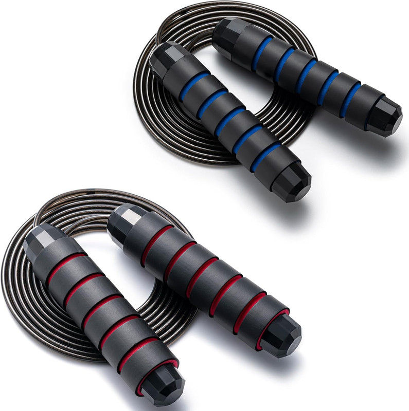 Fitnesstricks Skipping Rope With Comfortable Handles For Exercise & Fitness Ball Bearing Skipping Rope(Multicolor, Length: 270 cm)