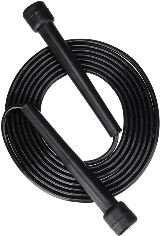 TrendyGym Adj Skipping Rope Ergonomic Handles Smooth Rotation Cardio & Fitness Training Speed Skipping Rope(Black, Length: 50 cm)