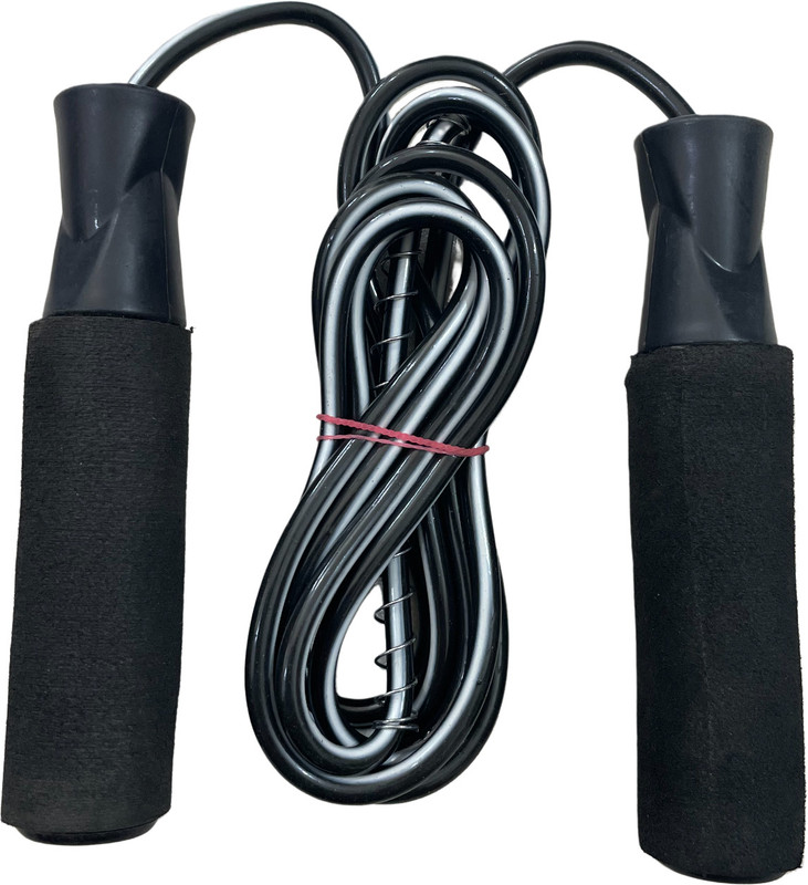 sumirow Jumping Skipping Rope Ball Bearing Skipping Rope (BLACK, Length: 280 cm) Ball Bearing Skipping Rope(Black, Length: 280 cm)