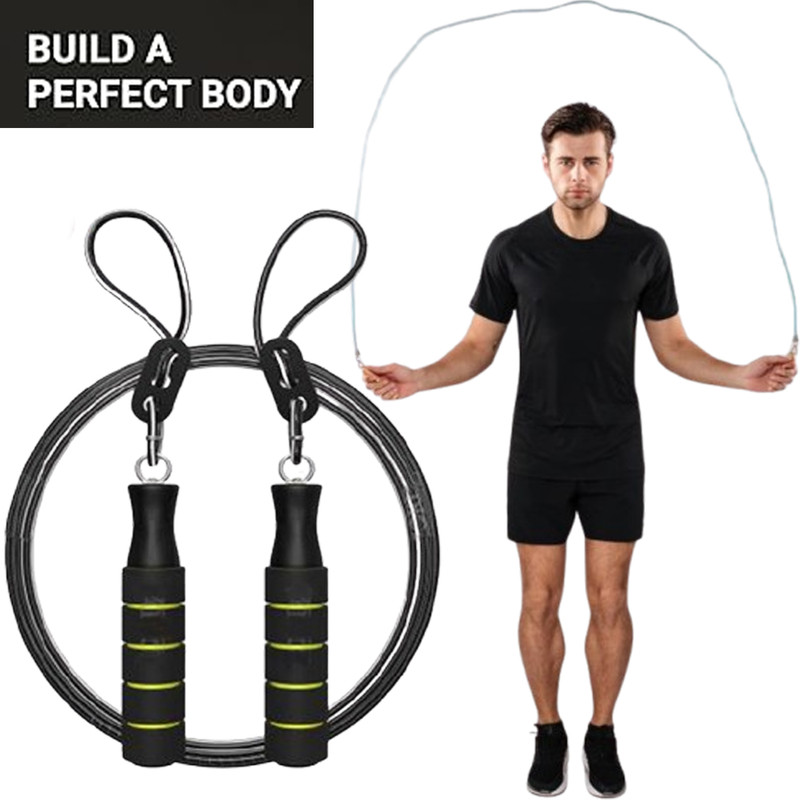 BQH Skipping Rope with foam Handles and Highly Durable Adjustable rope Freestyle Skipping Rope(Multicolor, Length: 250 cm)