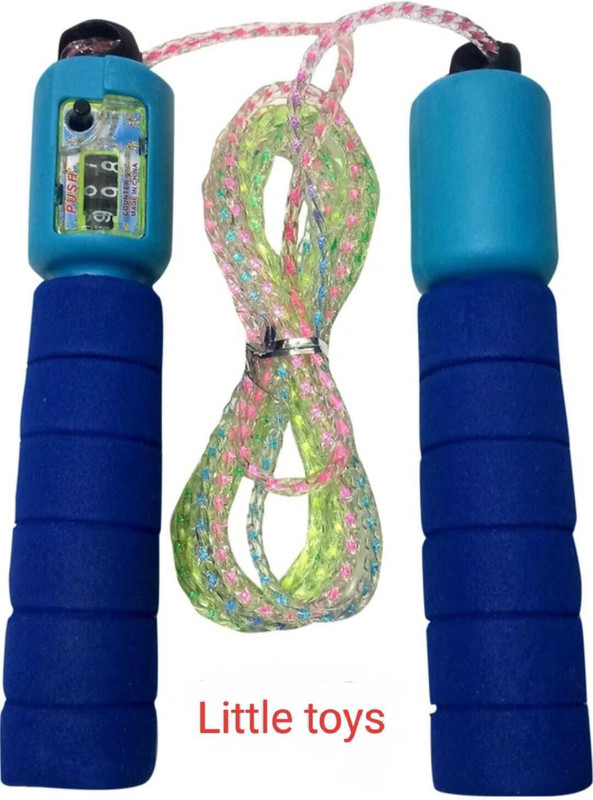 little toys Fitness Jumping With plastic Handle (1-Pcs) Multicolor Freestyle Skipping Rope(Multicolor, Length: 274 cm)