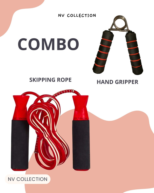 CTC CREATION Skipping Rope & Hand Gripper with foam handles for a secure and cushioned grip Freestyle Skipping Rope(Length: 200 cm)