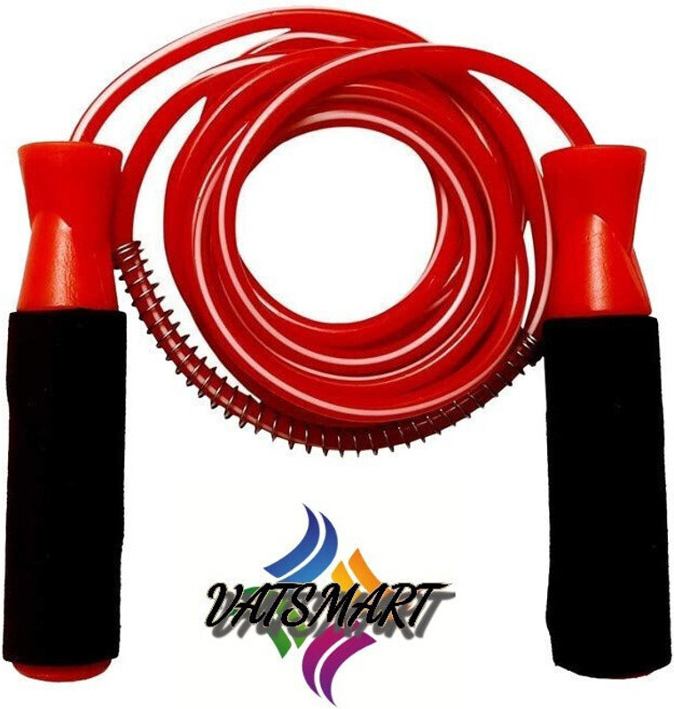 FITRONYX FREESTYLE FOAM HANDLE BALL BEARING ROPE Ball Bearing Skipping Rope(Red, Black, Length: 274 cm)