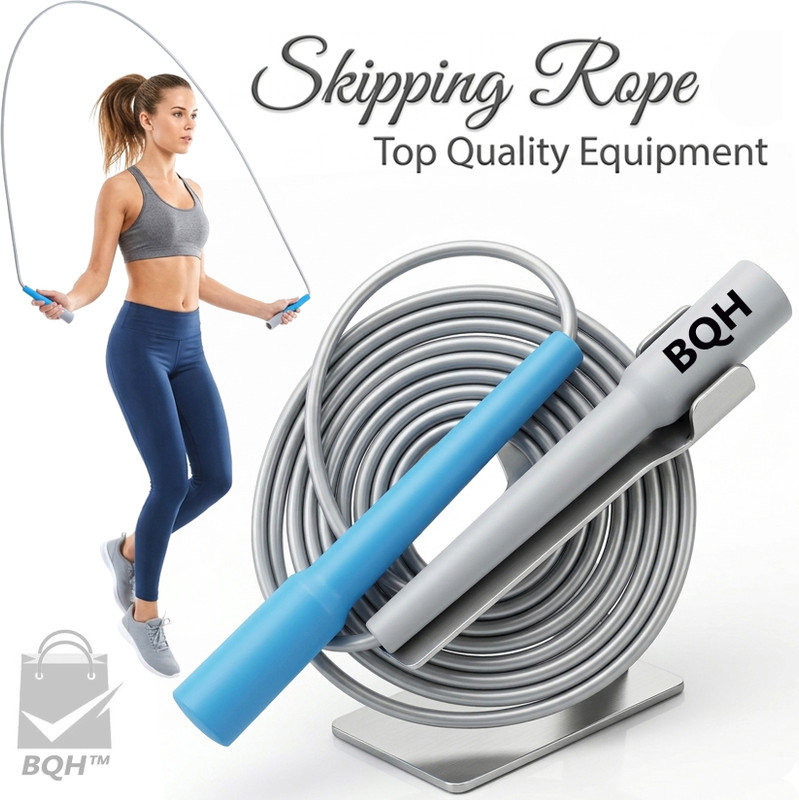 FFive Skipping Rope for Men & Women with Speed weighted Jump Rope Freestyle Skipping Rope(Grey, Length: 287 cm)