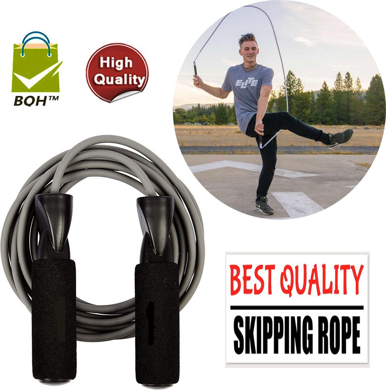BQH Skipping Rope Adjustable Jump Rope for Speed Skipping Lightweight Freestyle Skipping Rope(Multicolor, Length: 290 cm)