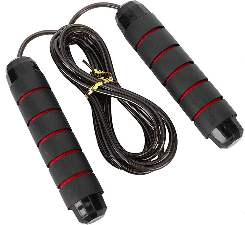 Khargadham Cardio Training,Intensive Workout,fitness and leisure gym,stamina builder Freestyle Skipping Rope(Black, Red, Length: 280 cm)