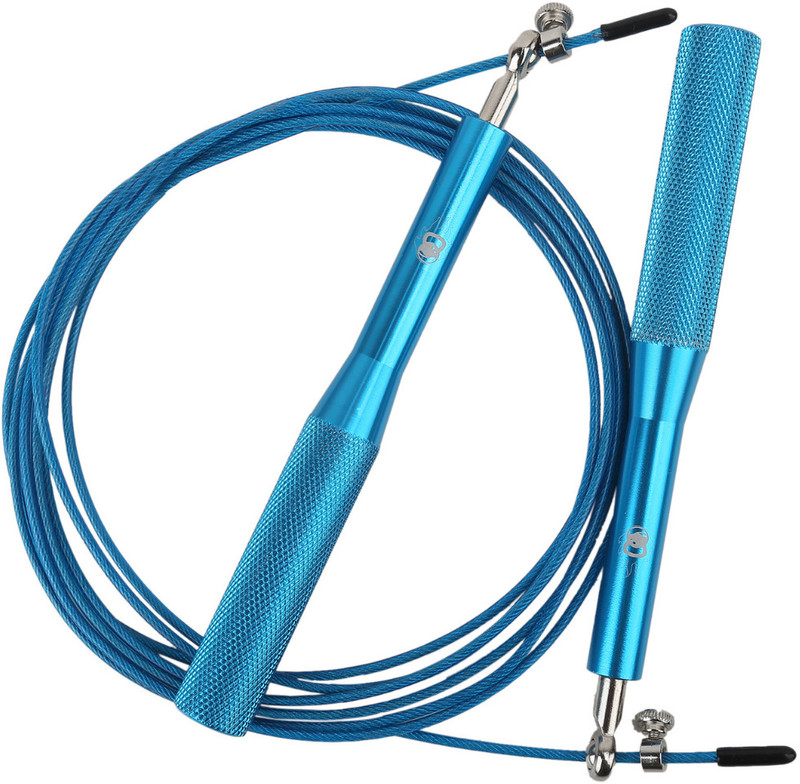 BURNLAB Metallic ASR Ball Bearing Skipping Rope(Blue, Length: 304 cm)