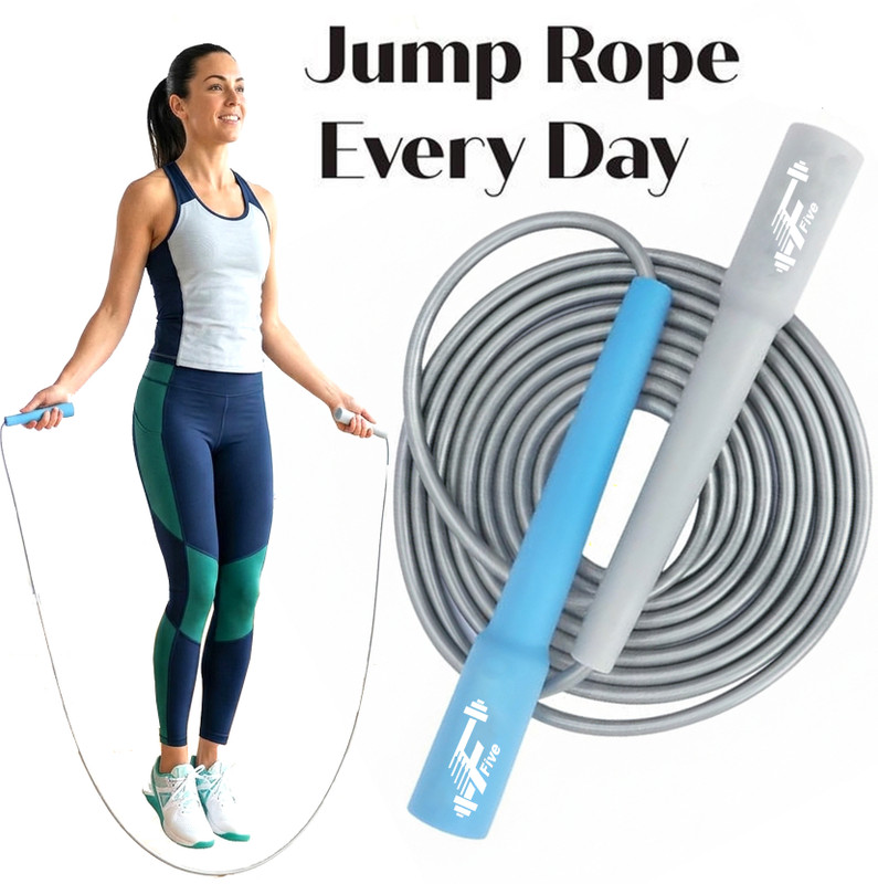 FFive Adjustable Jump Rope for height increase kids Skipping Rope Freestyle Skipping Rope(Grey, Length: 287 cm)