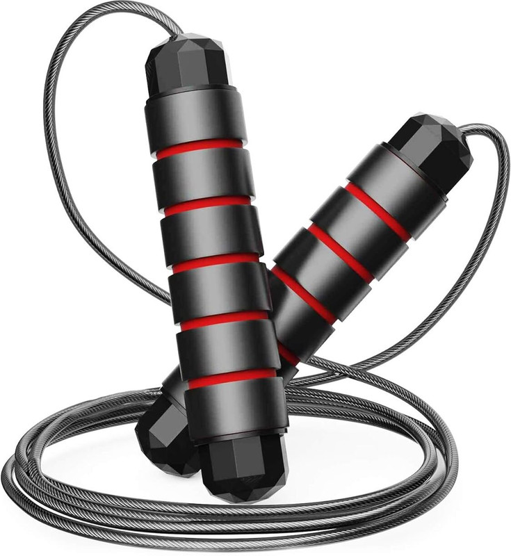 BoldFire Screw-Free Design Skipping Rope Fitness PVC Jump Rope Ball Bearing Skipping Rope(Multicolor, Length: 270 cm)
