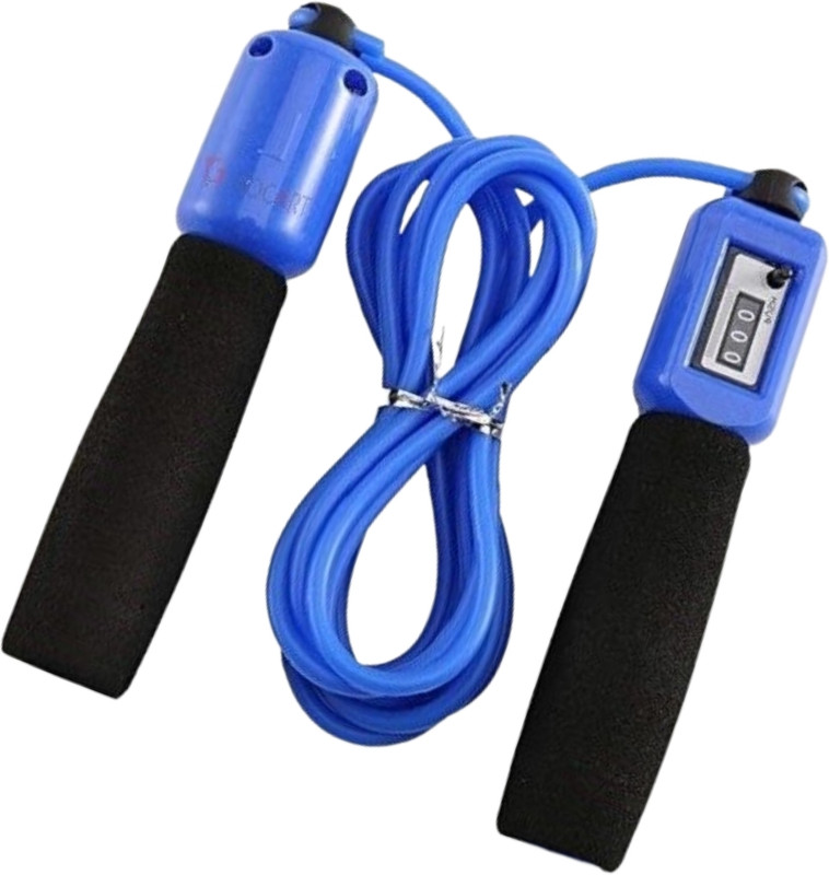 GOCART Skipping Rope with Foam Handled Black Color Freestyle Skipping Rope(Black, Length: 280 inch)