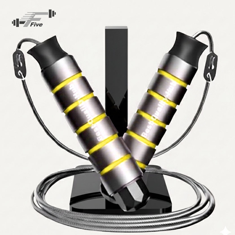 FFive Skipping Rope for Men and Women for Exercise Workout Gym Freestyle Skipping Rope Freestyle Skipping Rope(Multicolor, Length: 180 cm)