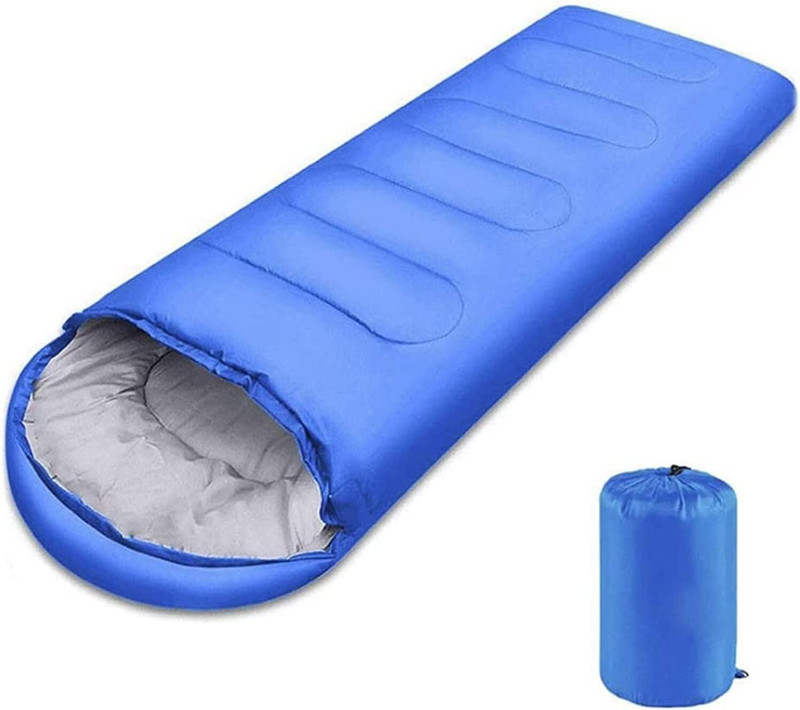 Windwarrior Waterproof Hood Camping Hiking Travel Sleep For Single Person Sleeping Bag(Blue)