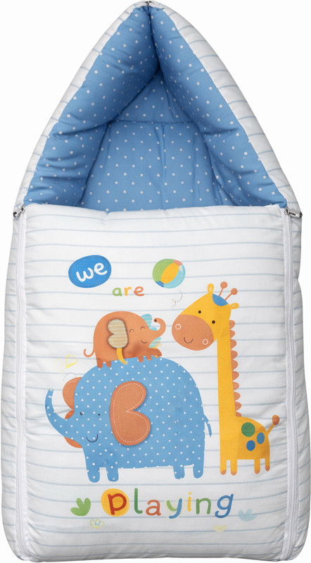 babyly 3 in 1 Baby Sleeping Bag & Carry Nest, Cotton Bed Cum Infant Portable Bassinet Sleeping Bag(Blue)