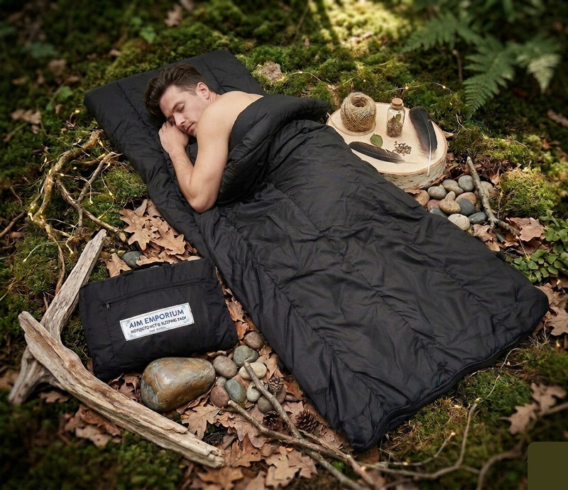 Aim Emporium Rectangular Indoor & Outdoor Temp 10°C to 20°C, For Travelling , Camping Sleeping Bag