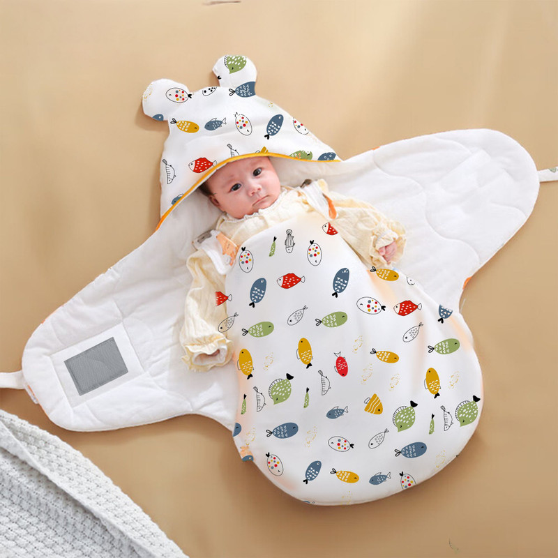 StarAndDaisy Baby Swaddle Wrap for Newborn (0-6 Months) Organic Cotton/Soft & Breathable Wrap Sleeping Bag(White)