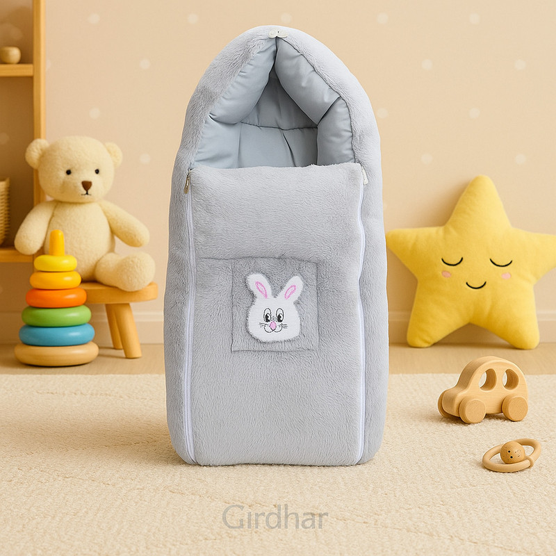 Girdhar Baby Super soft Velvet Material Sleeping bag for newborn 0-12 months Sleeping Bag(Beige)
