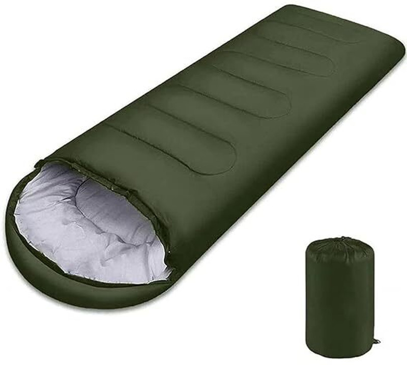 Windwarrior Minus 10 Degree Rectangular Detachable Fur Sleeping Bag(Green)