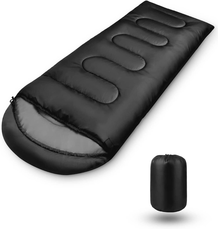 VINSU Ultra-Insulated Sleeping Bag with Multi-Layer for Maximum Warmth Sleeping Bag(Black)