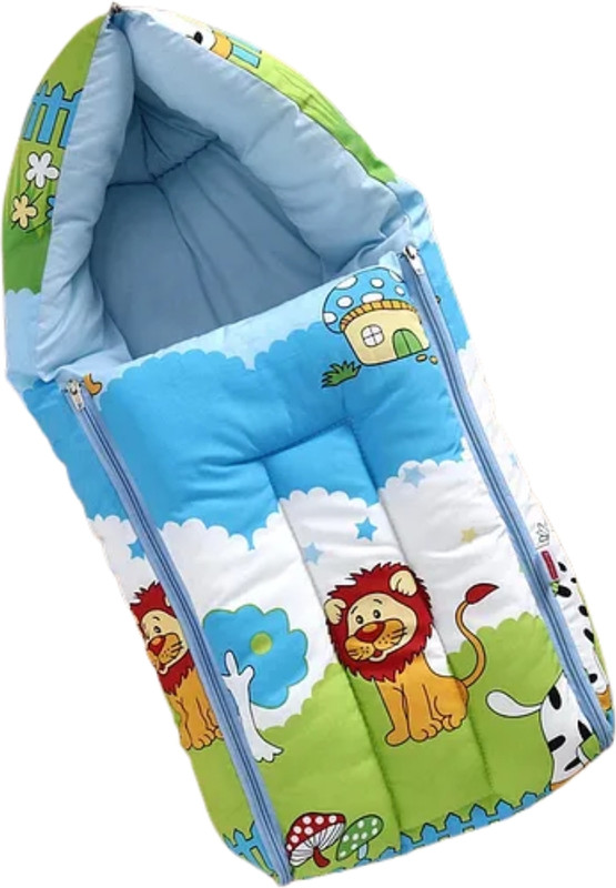 Velvet Cartel 3 in 1 Velvet Baby Sleeping Bag & Carry Nest No No(Fabric, Multicolor)